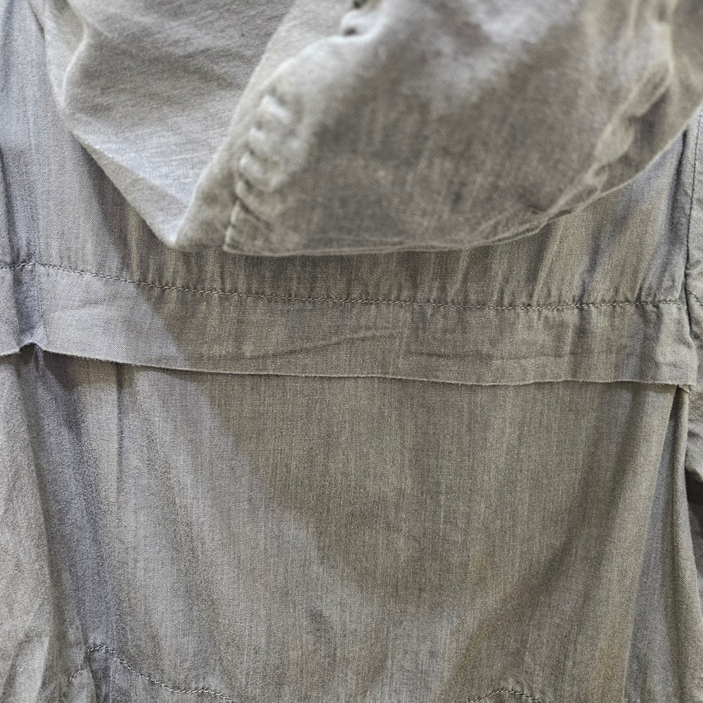 Banana Republic Women's Gray Cotton Utility Anorak Jacket with Hood - M - Picture 10 of 13
